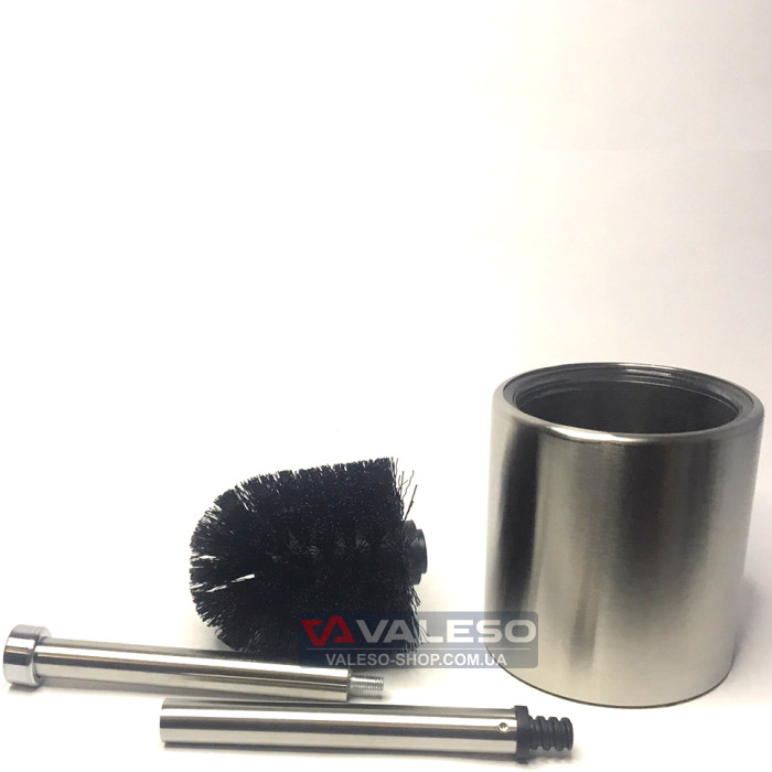 Valeso AS 338 - toilet brush with glass container in a stainless steel housing