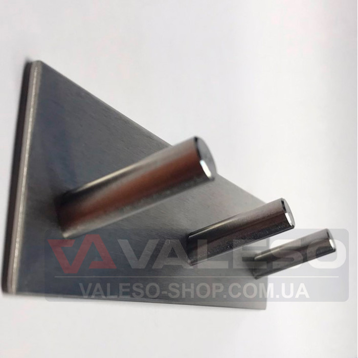 Valeso 331 Gb - вішалка для ванної або кухні на три гачки; установка без отворів на клейку основу