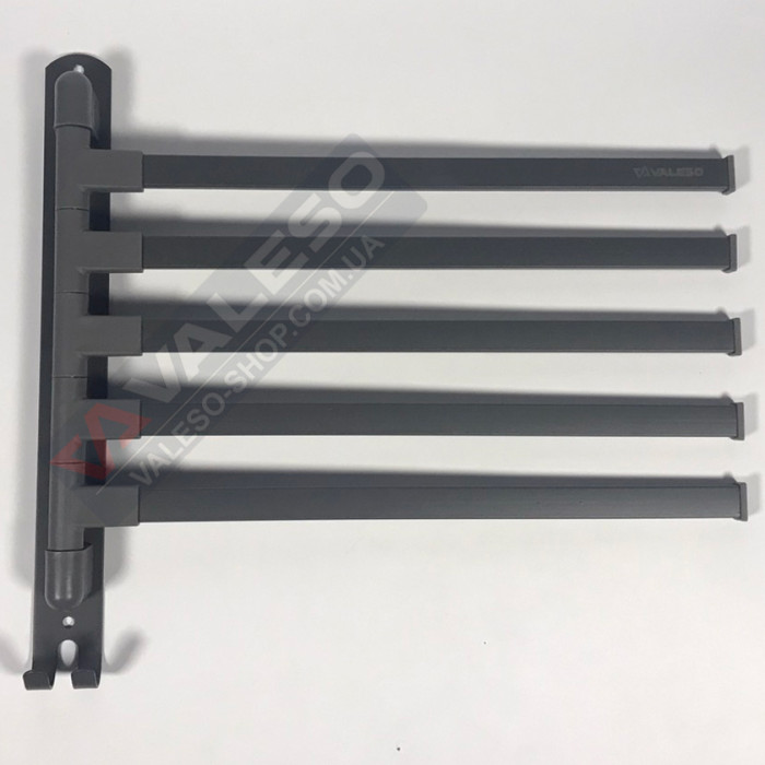 Towel hanger Valeso NES PP6 graphite - wall-mounted, 5 positions