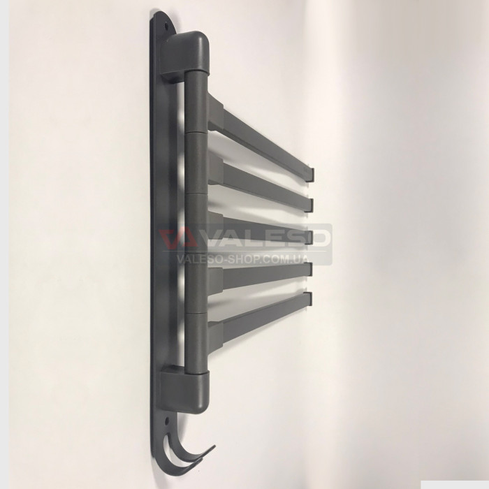 Towel hanger Valeso NES PP6 graphite - wall-mounted, 5 positions