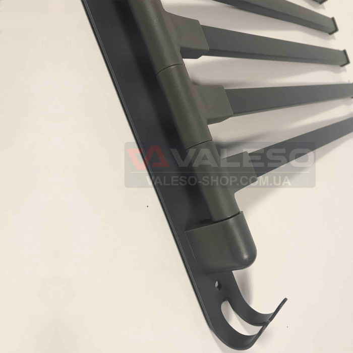 Towel hanger Valeso NES PP6 graphite - wall-mounted, 5 positions