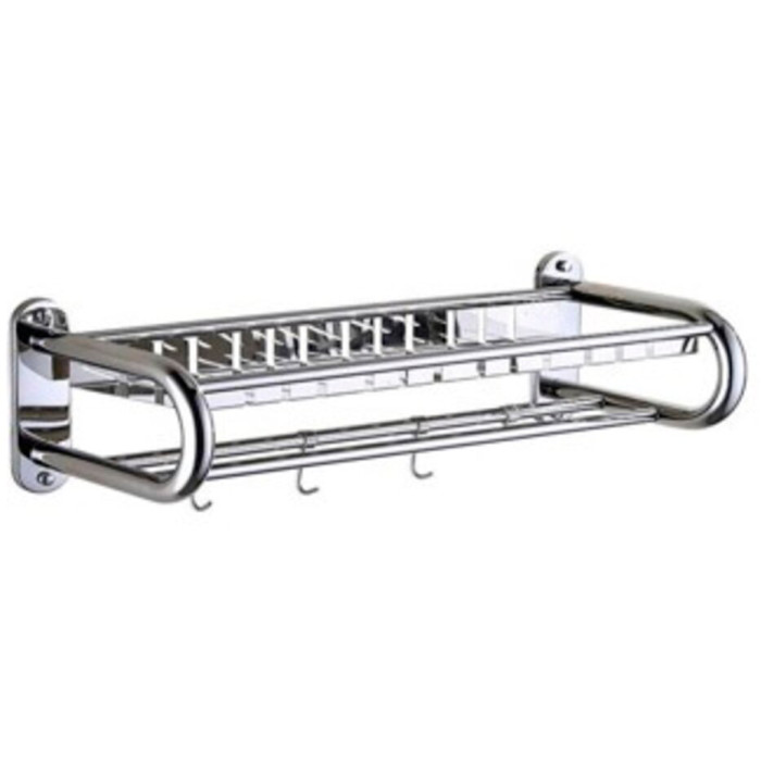Полиця для рушників Valeso NSM 014 з хромованої нержавійки з вішалкою