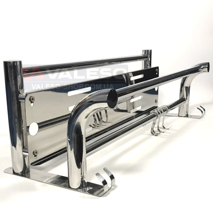 Towel shelf Valeso NSM 015 made of stainless steel with hanger and bar