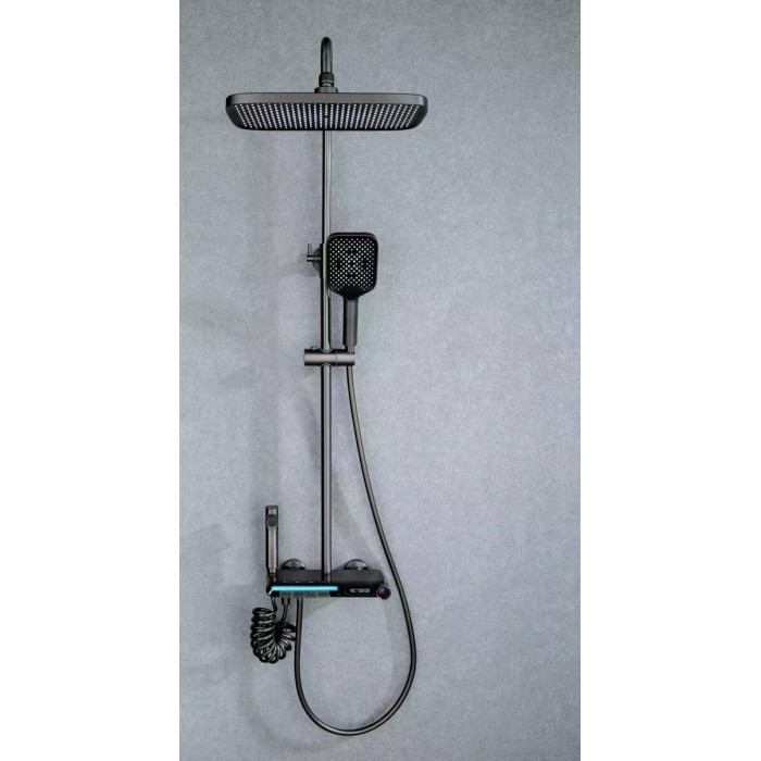 Valeso AW155Q — wall-mounted shower set with overhead, handheld, and bidet shower