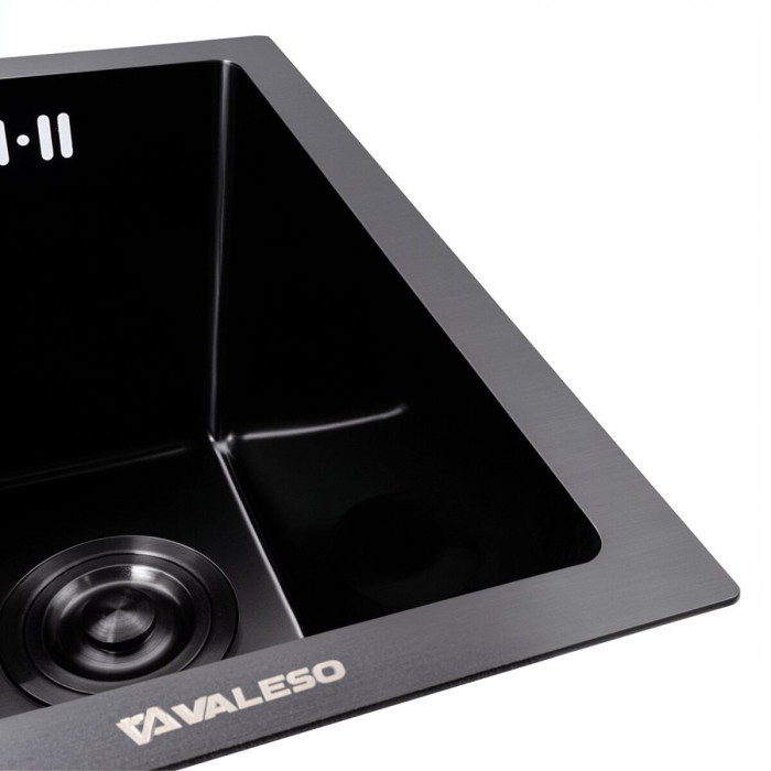 Valeso Handmade 25x40 (3.0/0.8) PVD Black — compact kitchen sink, 25 cm wide