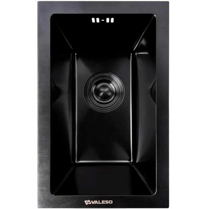 Valeso Handmade 25x40 (3.0/0.8) PVD Black — compact kitchen sink, 25 cm wide