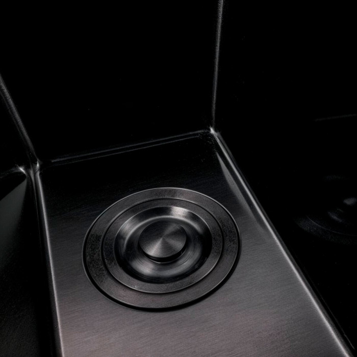 Valeso Handmade 25x40 (3.0/0.8) PVD Black — compact kitchen sink, 25 cm wide