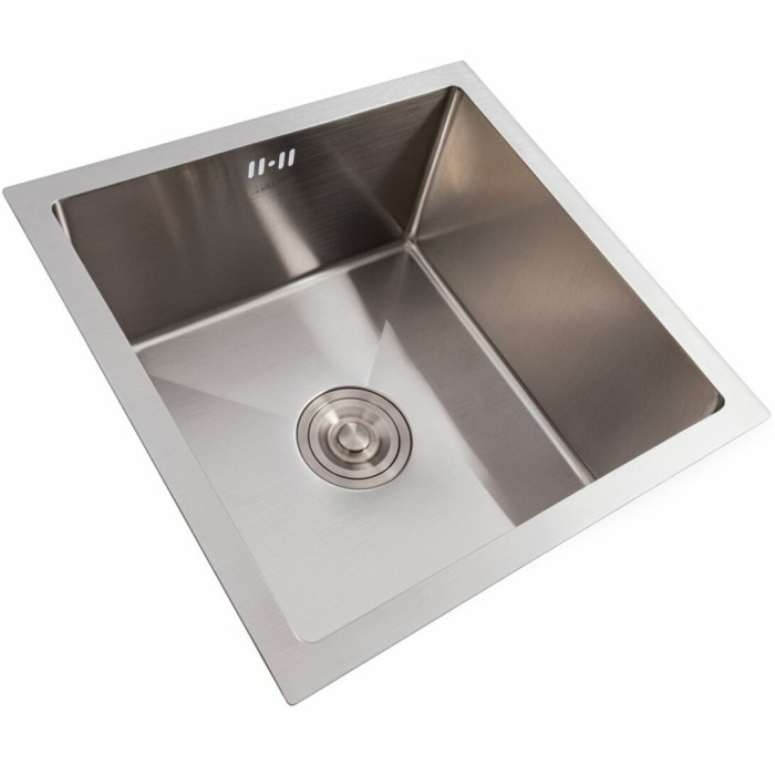 Valeso Handmade 44×44 (3.0/0.8) CM — undercounter sink 44×44 cm made of stainless steel with accessory set