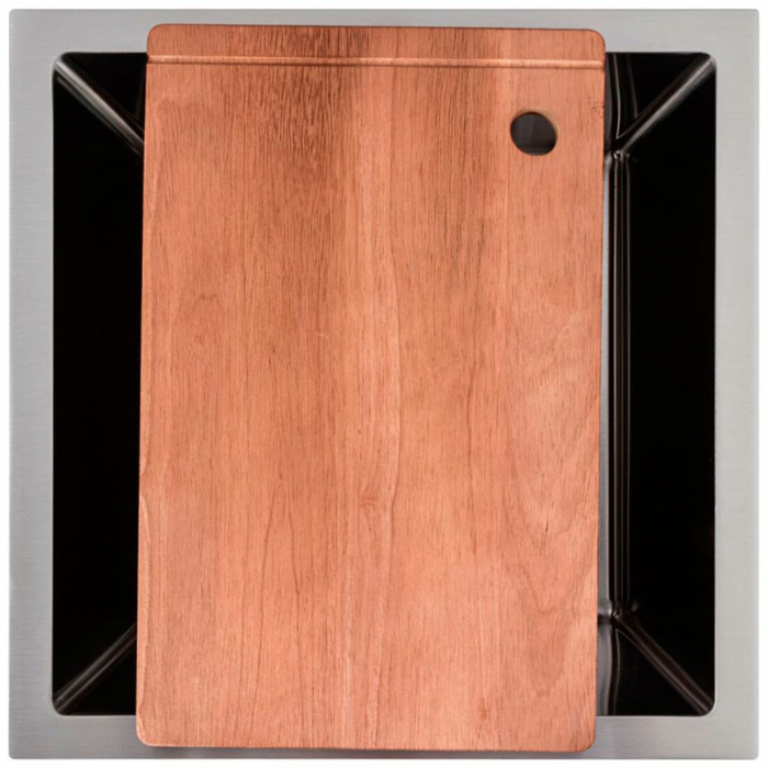 Valeso Handmade 44×44 (3.0/0.8) CM — undercounter sink 44×44 cm made of stainless steel with accessory set