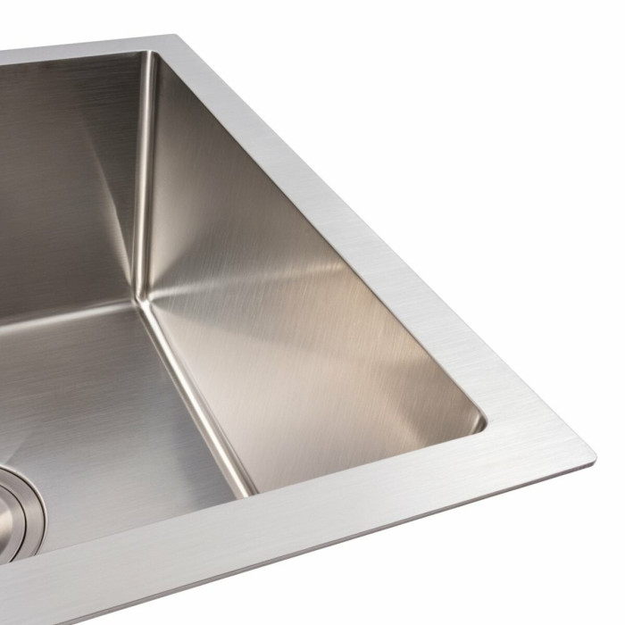 Valeso Handmade 44×44 (3.0/0.8) CM — undercounter sink 44×44 cm made of stainless steel with accessory set