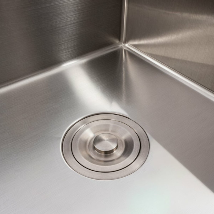 Valeso Handmade 44×44 (3.0/0.8) CM — undercounter sink 44×44 cm made of stainless steel with accessory set