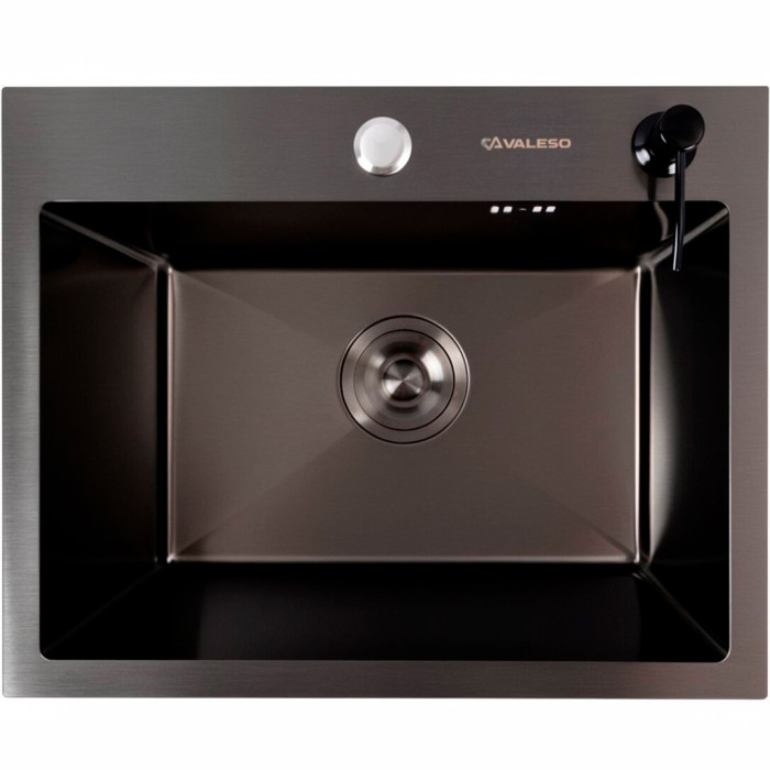 Valeso Handmade 50x40 (3,0/0,8) PVD Black - stainless steel kitchen sink