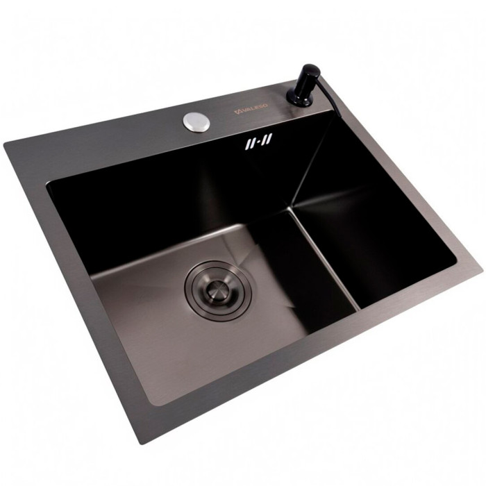 Valeso Handmade 50x40 (3,0/0,8) PVD Black - stainless steel kitchen sink