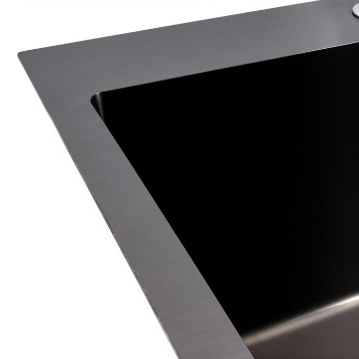 Valeso Handmade 50x40 (3,0/0,8) PVD Black - stainless steel kitchen sink
