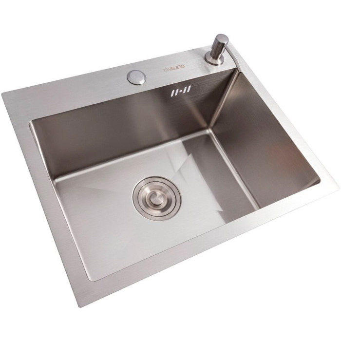 Valeso Handmade 50×40 (3,0/0,8) — вузька кухонна мийка 50×40 см зі сталі 201 з отвором під дозатор