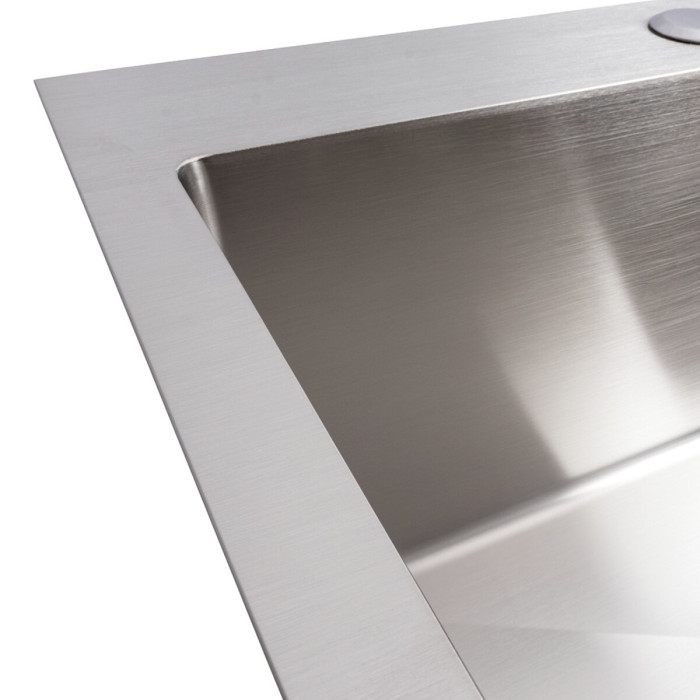 Valeso Handmade 50×40 (3.0/0.8) — narrow 50×40 cm kitchen sink made of 201 stainless steel with dispenser hole