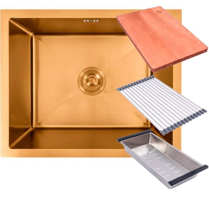 Valeso Handmade 54x44 (3,0/0,8) CM, PVD Gold, undercounter