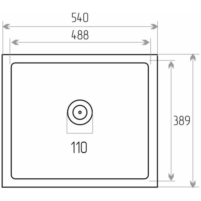 Valeso Handmade 54x44 (3,0/0,8) CM, PVD Gold, undercounter