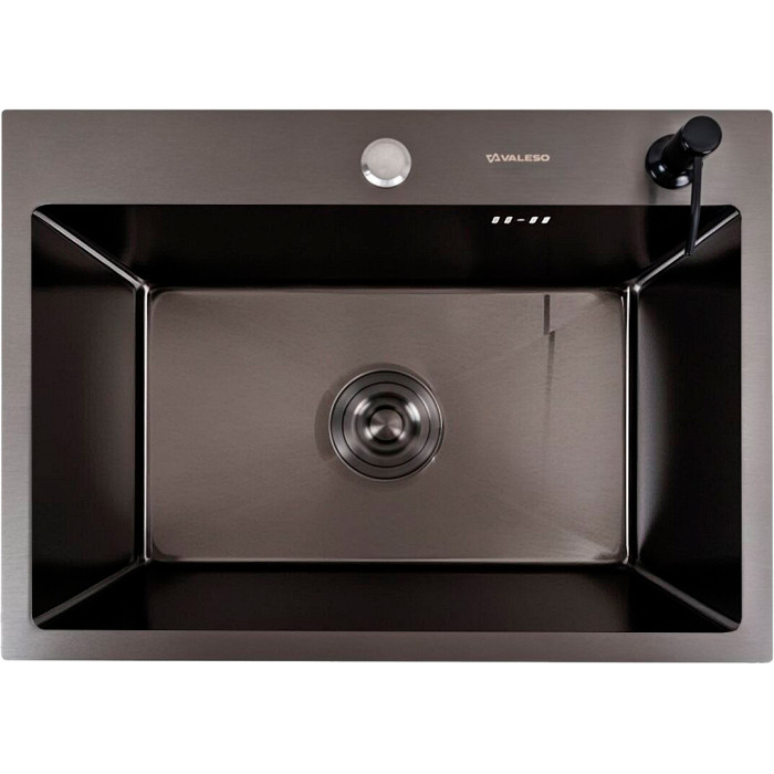 Valeso Handmade 58x43 (3,0/0,8) PVD Black decor inset sink