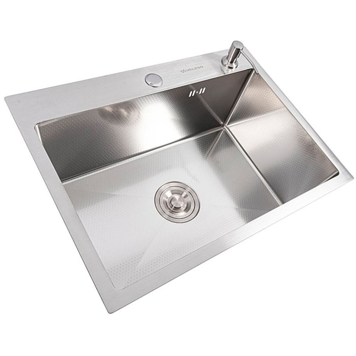 Valeso Handmade 58x43 (3,0/0,8) decor - stainless steel kitchen sink 58 by 43 cm