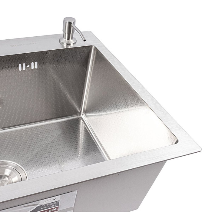 Valeso Handmade 58x43 (3,0/0,8) decor - stainless steel kitchen sink 58 by 43 cm