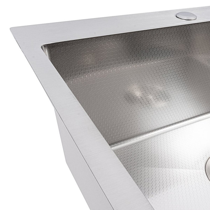 Valeso Handmade 58x43 (3,0/0,8) decor - stainless steel kitchen sink 58 by 43 cm