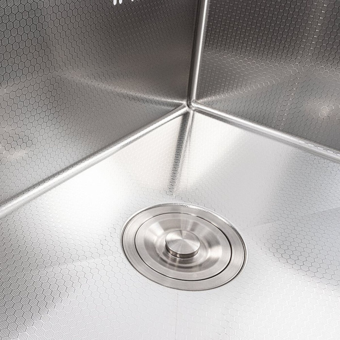 Valeso Handmade 58x43 (3,0/0,8) decor - stainless steel kitchen sink 58 by 43 cm