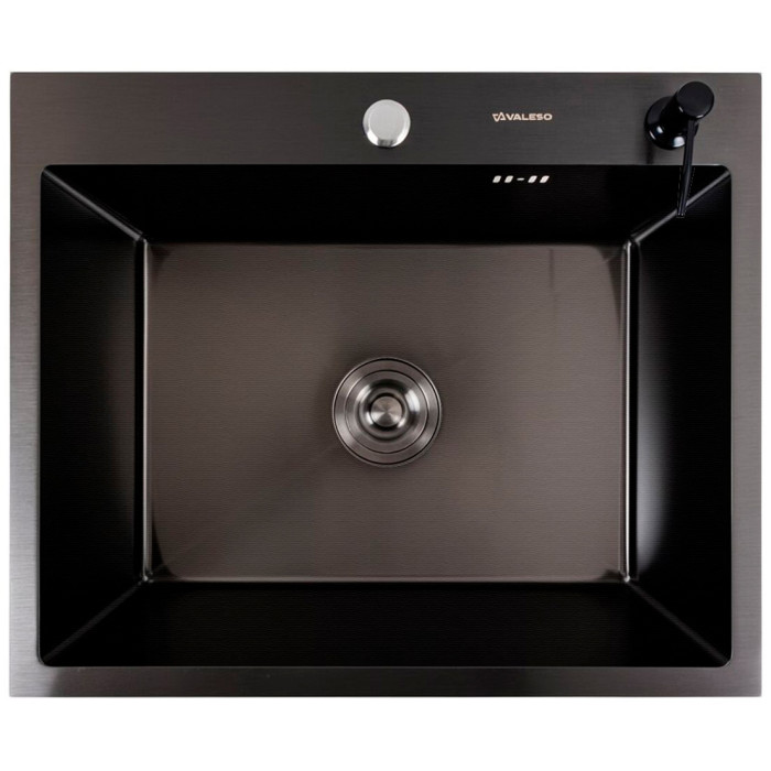 Valeso Handmade 60x50 (3,0/0,8) PVD Black decor - inset sink 60 by 50 cm