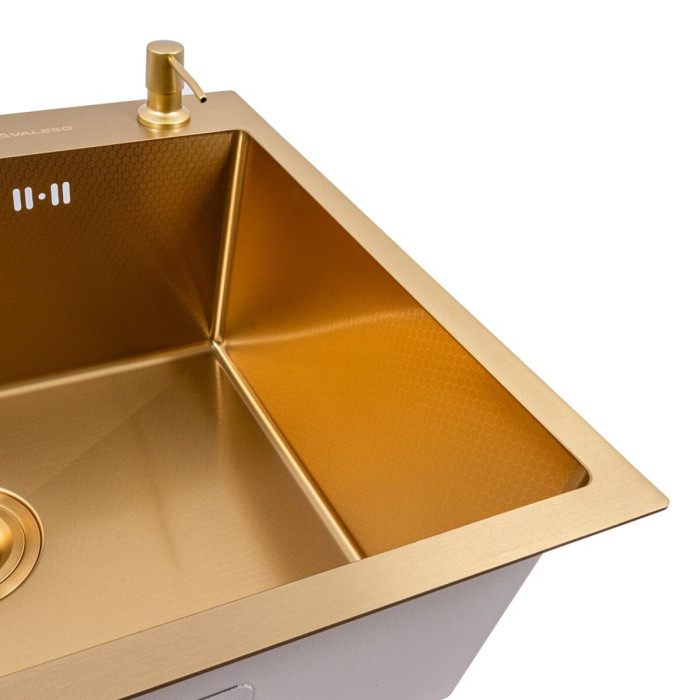 Valeso Handmade 60x50 (3.0/0.8) PVD Gold decor – steel, with textured surface