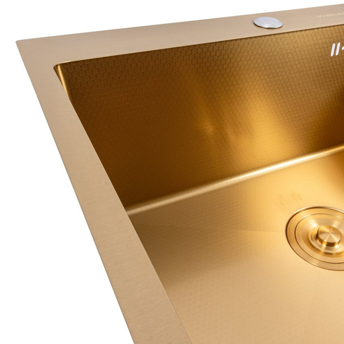 Valeso Handmade 60x50 (3.0/0.8) PVD Gold decor – steel, with textured surface