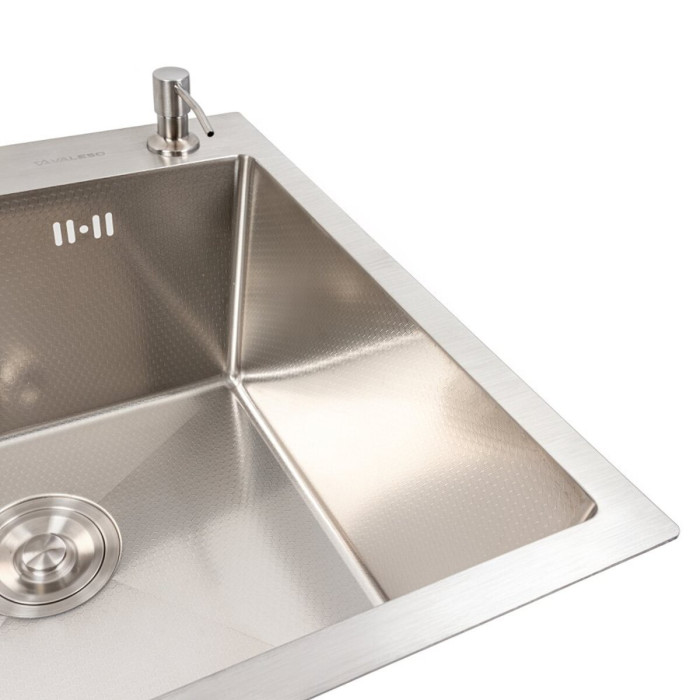 Valeso Handmade 60x50 (3,0/0,8) decor - sink with decor 60 cm kitchen made of thick steel