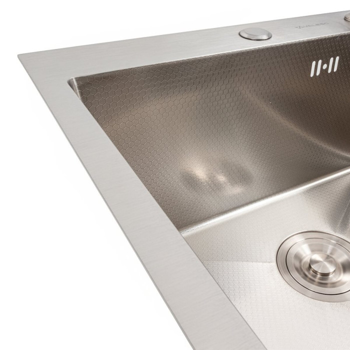 Valeso Handmade 60x50 (3,0/0,8) decor - sink with decor 60 cm kitchen made of thick steel