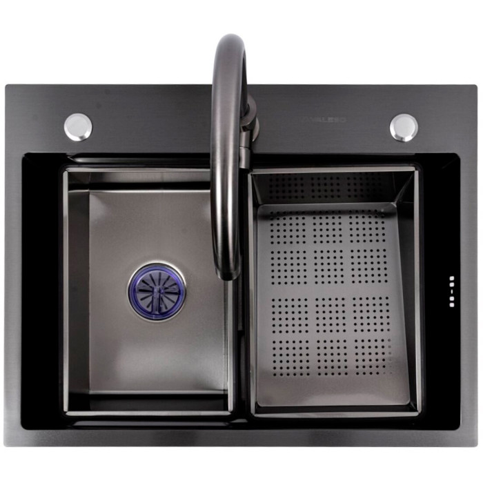 Valeso Handmade 64x50B (3.0/0.8) PVD Black – inset sink 64 cm rectangular