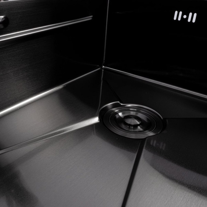 Valeso Handmade 64x50B (3.0/0.8) PVD Black – inset sink 64 cm rectangular