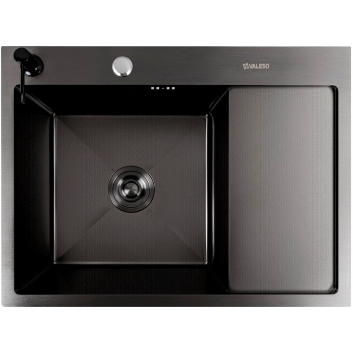 Valeso Handmade 65x50 L (3,0/0,8) CM, PVD Черный декор - кухонная мойка черная стальная