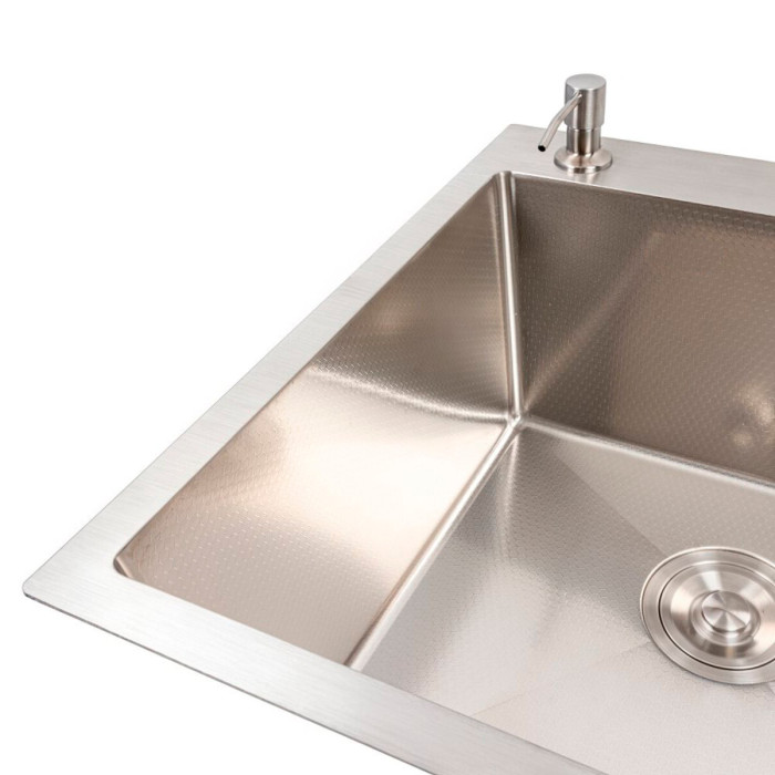 Valeso Handmade 65x50 L (3,0/0,8) CM декор - мойка нержавеющая 65 см глубокая с крылом