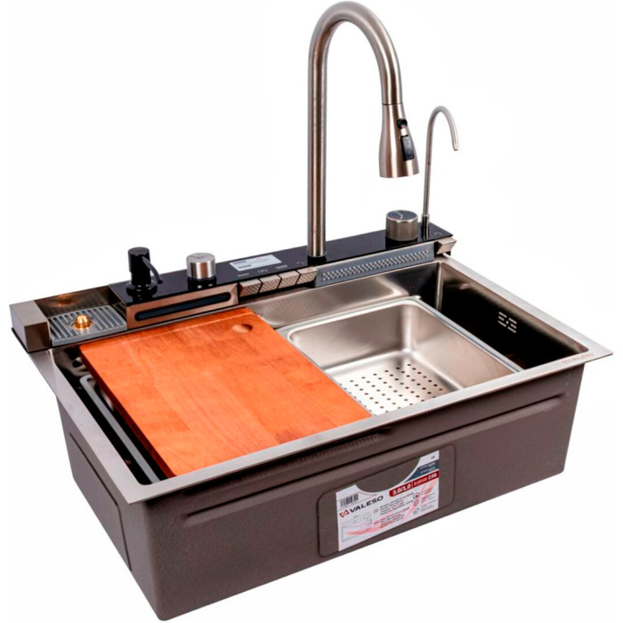 Valeso Handmade 68x45M (3.0/1.0) decor, waterfall – kitchen station with sink 68 cm