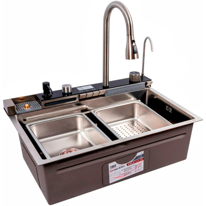 Valeso Handmade 68x45M (3.0/1.0) decor, waterfall – kitchen station with sink 68 cm