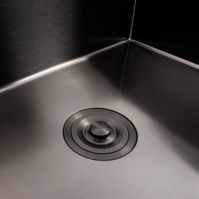 Valeso Handmade 70x50 (3,0/0,8) PVD Чорний - велика мийка 70 на 50 см для кухонної стільниці; чаша глибиною 23 см