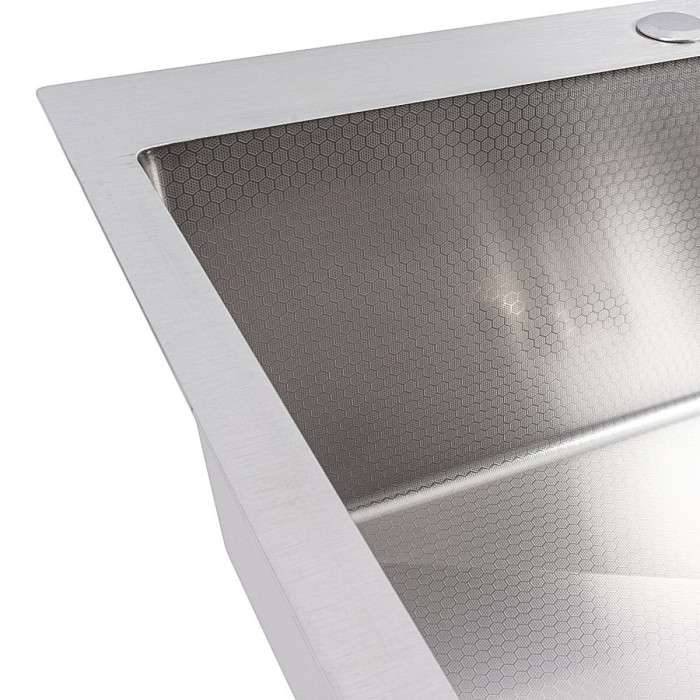 Valeso Handmade 70x50 (3.0/0.8) decor — 70 cm steel kitchen sink without drainer