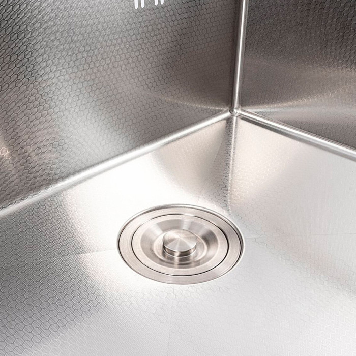 Valeso Handmade 70x50 (3.0/0.8) decor — 70 cm steel kitchen sink without drainer