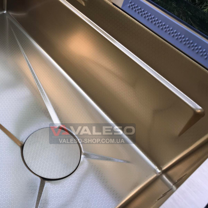 Valeso Handmade 75x45 PVD Gold Decor, Waterfall — kitchen station in gold color