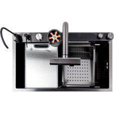 Valeso Handmade 75x45DF PVD Black, waterfall