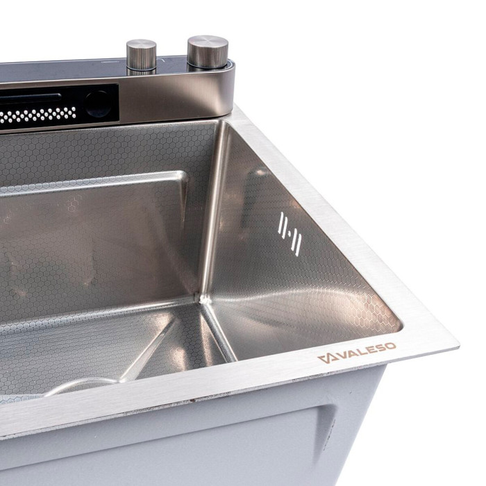 Valeso Handmade 75x45DF decor, waterfall – kitchen station with mixer and waterfall system