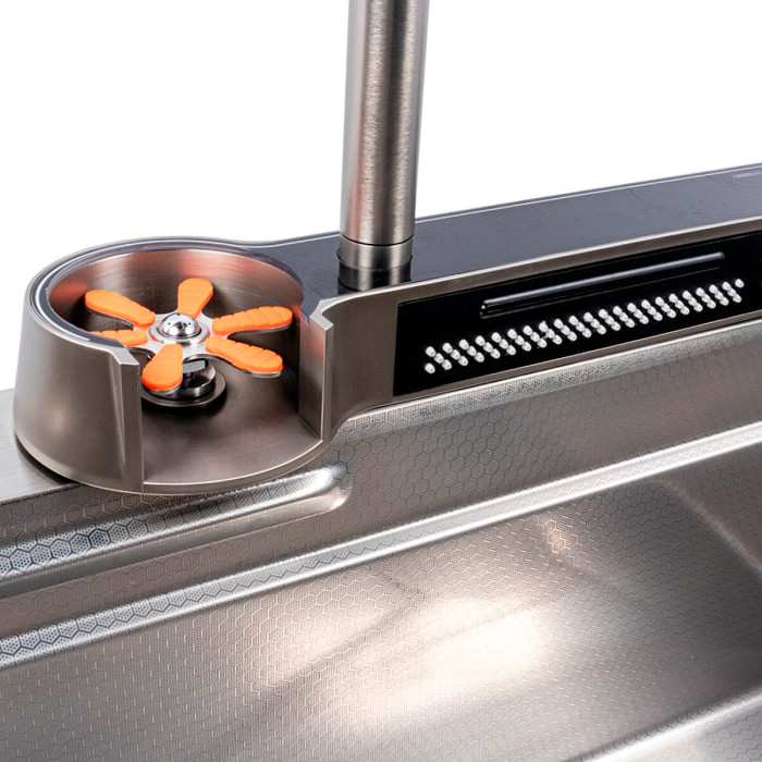 Valeso Handmade 75x45DF decor, waterfall – kitchen station with mixer and waterfall system