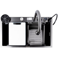 Valeso Handmade 75x45G PVD Black, waterfall