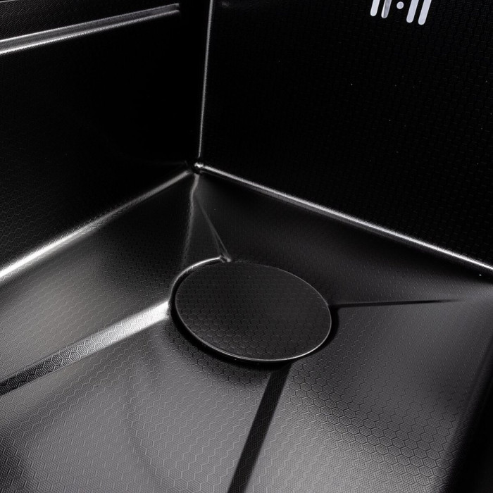 Valeso Handmade 75x45G PVD Black Decor Waterfall — all-in-one kitchen system