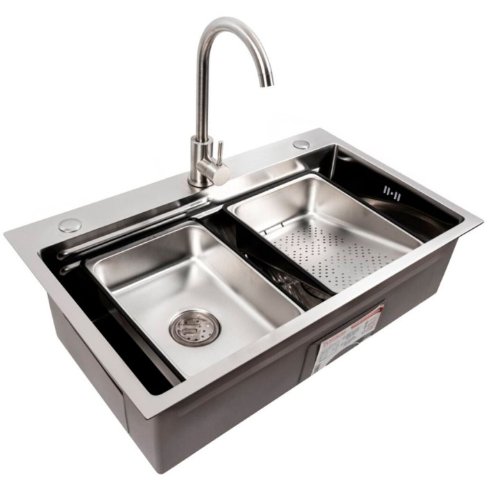 Valeso Handmade 75x46B (3,0/0,8) Work Station СМ – кухонна мийка 75 см зі змішувачем