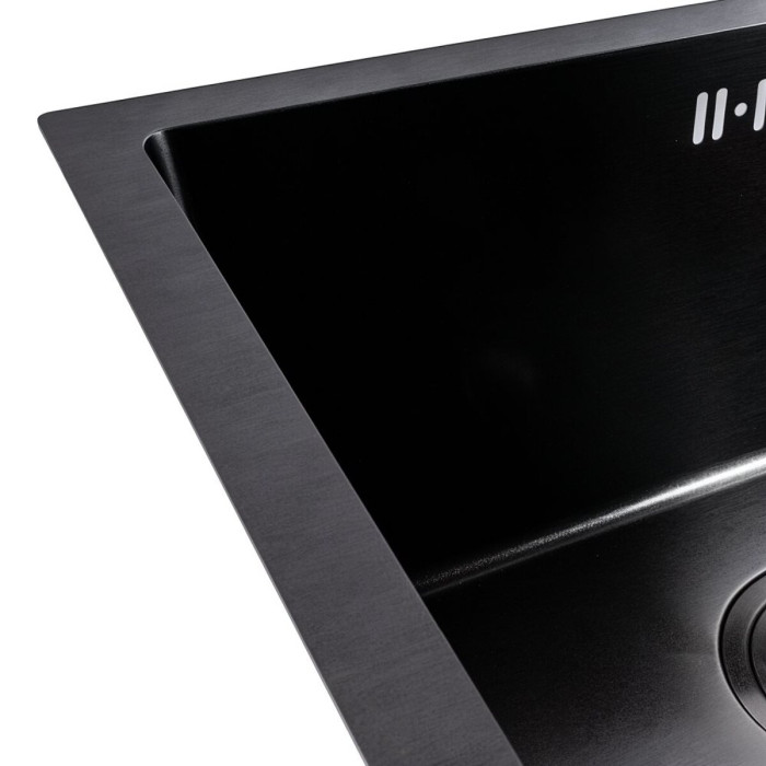 Valeso Handmade 76x45 (3.0/0.8) PVD Black — double-bowl undermount sink