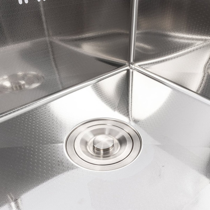 Valeso Handmade 78x50 L (3.0/0.8) CM, decor - 78 cm rectangular kitchen sink